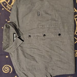 Zoo York ash grey button up shirt